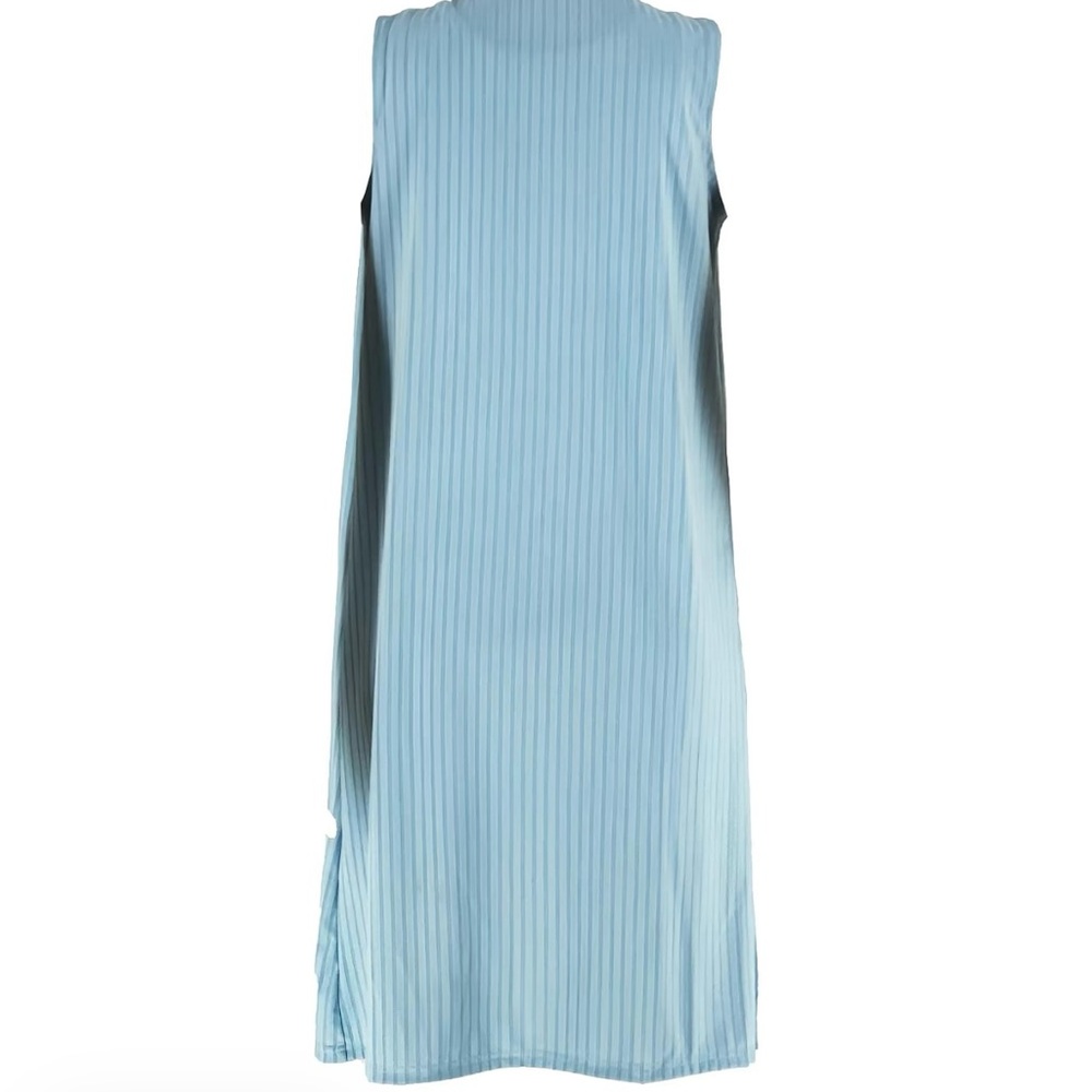 Chic Blue Ribbed Three-Piece Outfit - Picture 2 of 6